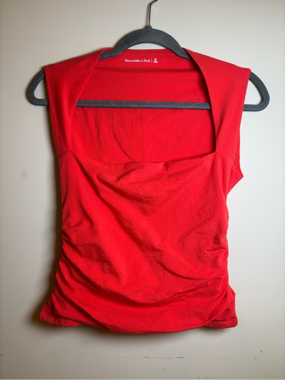 Abercrombie & Fitch Bright Red/Orange Square-Neck Tank